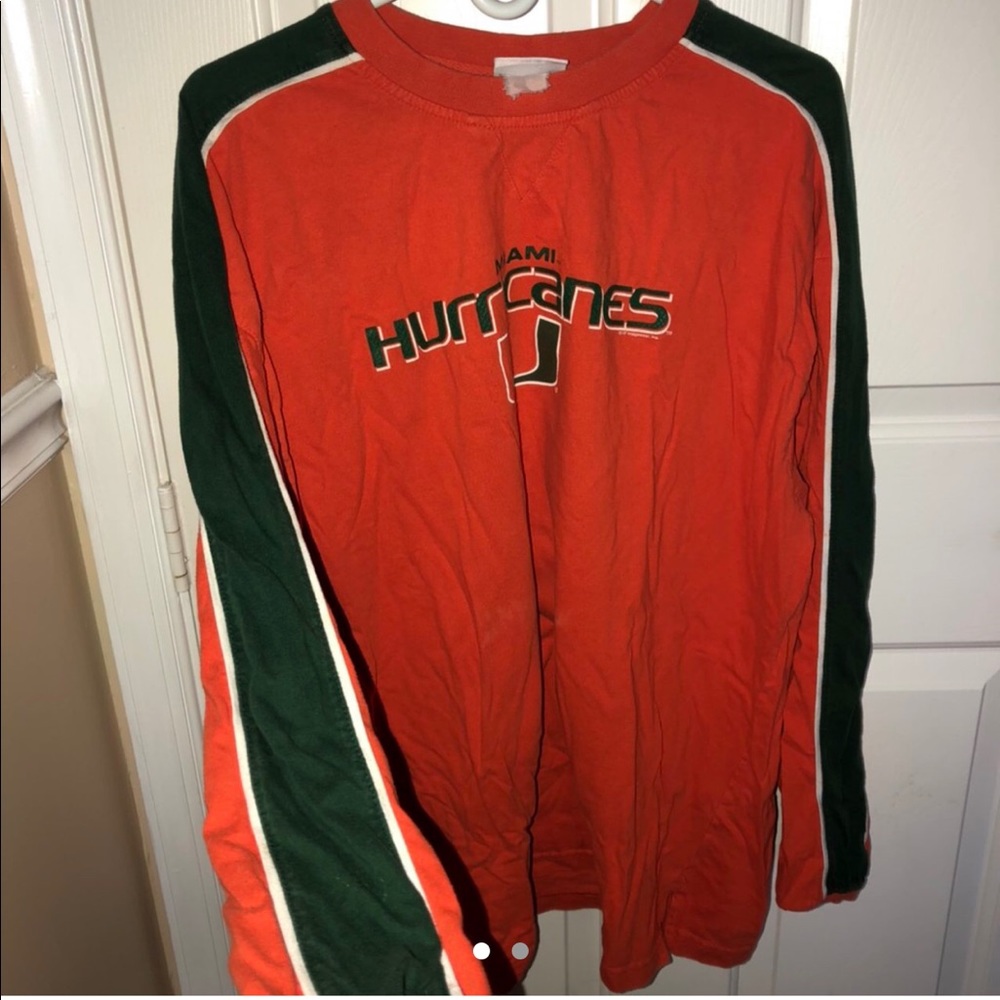 official NCAA miami hurricanes long sleeve
